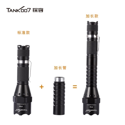 TANK007探客PT40超亮遠射手電筒LED大功率多功能電筒野外用戰(zhàn)術探險夜騎手電筒